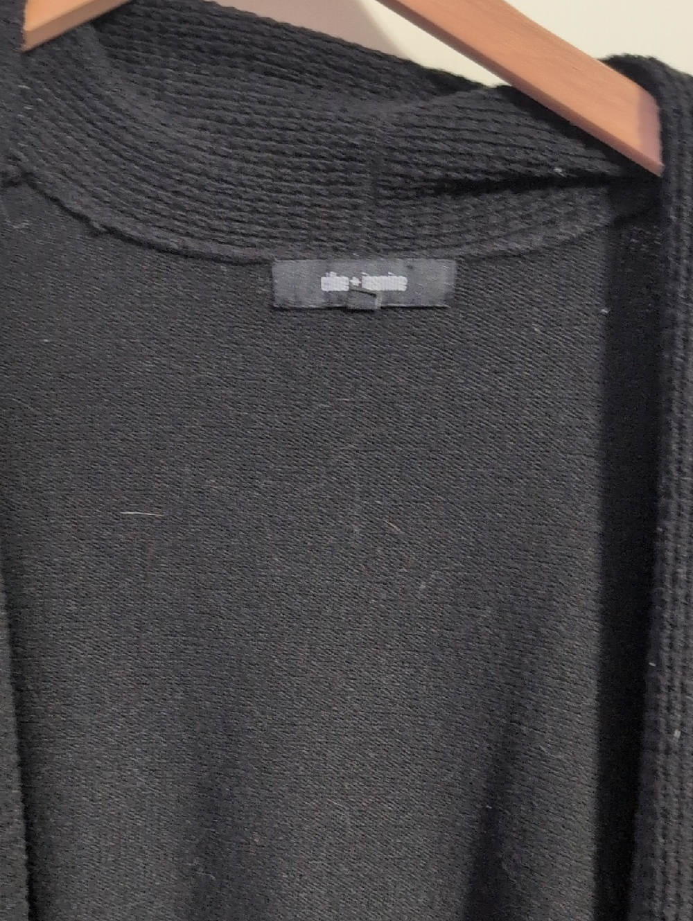 Black Open Front Women's Cardigan Sweater - Unbranded